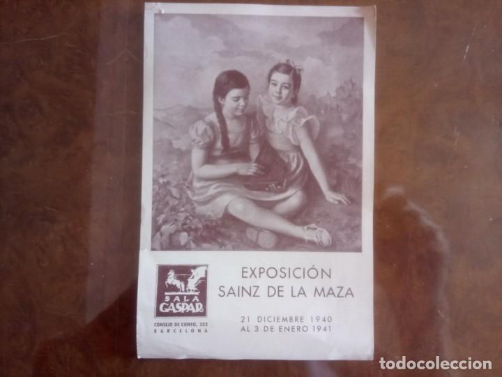 Coleccionismo: SAINZ DE LA MAZA, SALA GASPAR 1941, INVITACI&Oacute;N A LA EXPOSICI&Oacute;N