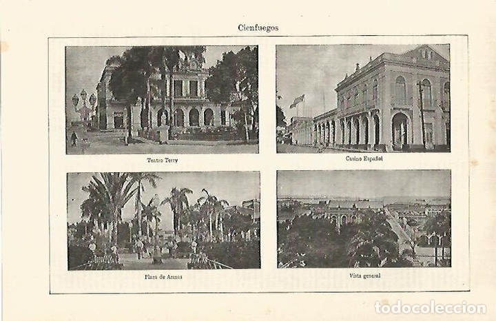 Coleccionismo: LAMINA ESPASA 29276: Vistas de Cienfuegos Cuba - Foto 1 - 132495317