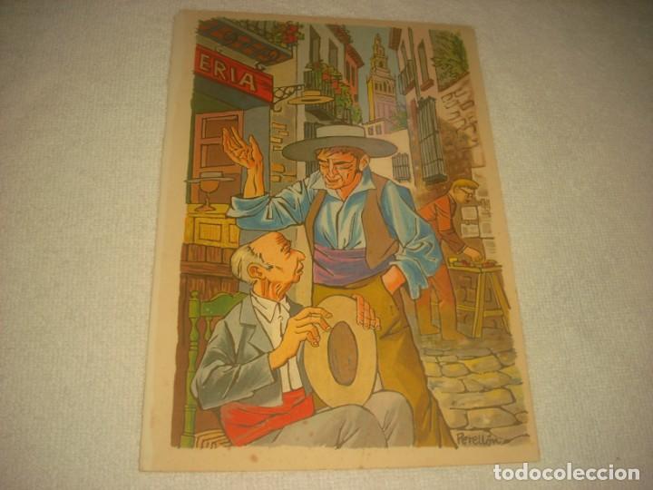 Collectionnisme: LAMINA  DIBUJO FIRMADO PERELLON . 23 X 16 CM.