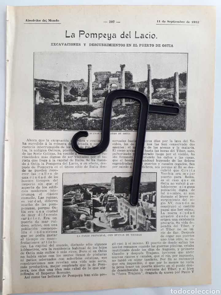 Coleccionismo: La pompeya del Lacio. Excavaciones y descubrimientos en el puerto de Ostia. 1912