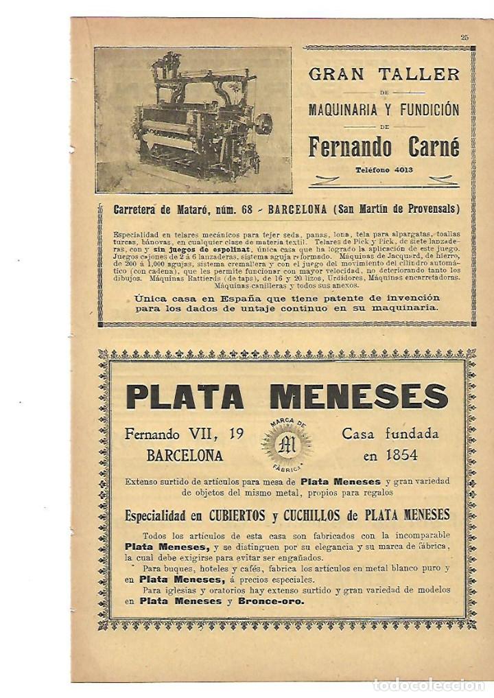 Collezionismo: A&Ntilde;O 1905 PUBLICIDAD FERNANDO CARNE TALLER FUNDICION MAQUINARIA PLATA MENESES CUBIERTOS CUCHILLOS