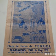 Coleccionismo: TERUEL. PLAZA DE TOROS, 1959. EL BOMBERO TORERO.. Lote 286774033