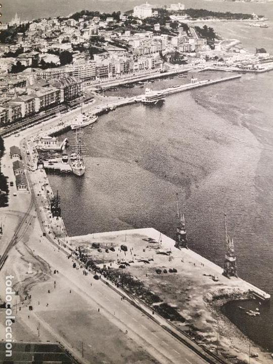 Sammelleidenschaft Papier: SANTANDER VISTA AEREA LAMINA HUECOGRABADO A&Ntilde;OS 40 15,5 X 22 CMTS
