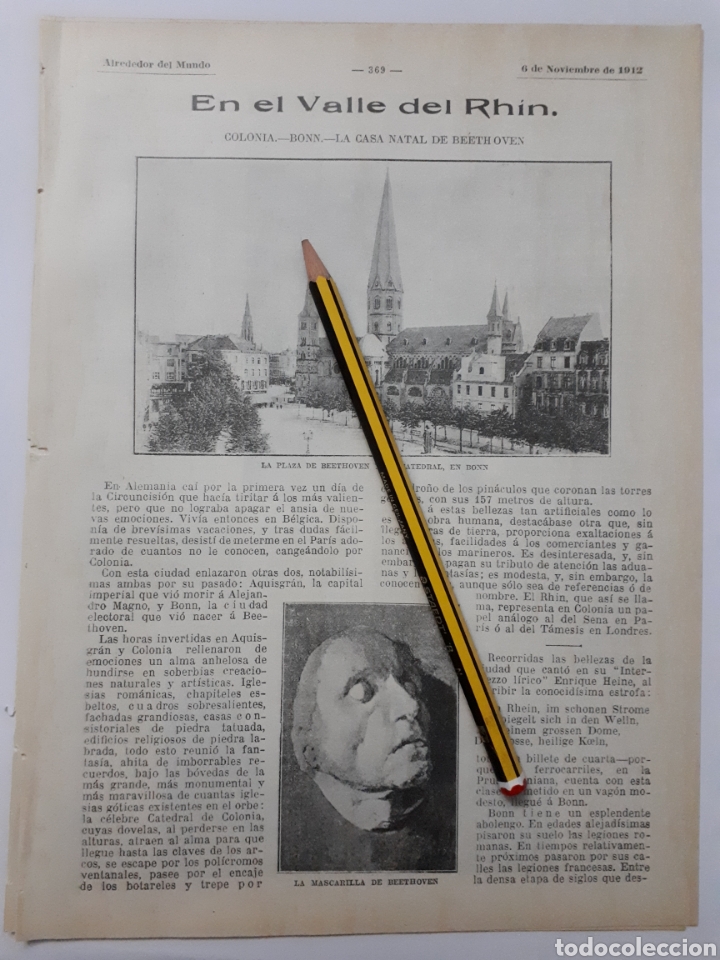 Coleccionismo: En el Valle del Rhin. Colonia.- Bonn.- la casa natal de Beethoven. 1912