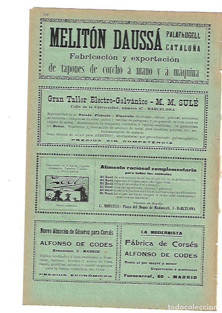 Collecting paper: A&Ntilde;O 1905 PUBLICIDAD MELITON DAUSSA PALAFRUGELL TAPONES CORCHO SULE ZOOL ALFONSO DE CODES CORSE