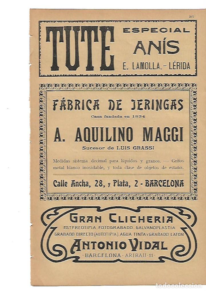 Collecting paper: A&Ntilde;O 1905 PUBLICIDAD TUTE  ANIS LLEIDA AQUILINO MAGGI JERINGAS LUIS GRASSI ANTONIO VIDAL CLICHERIA