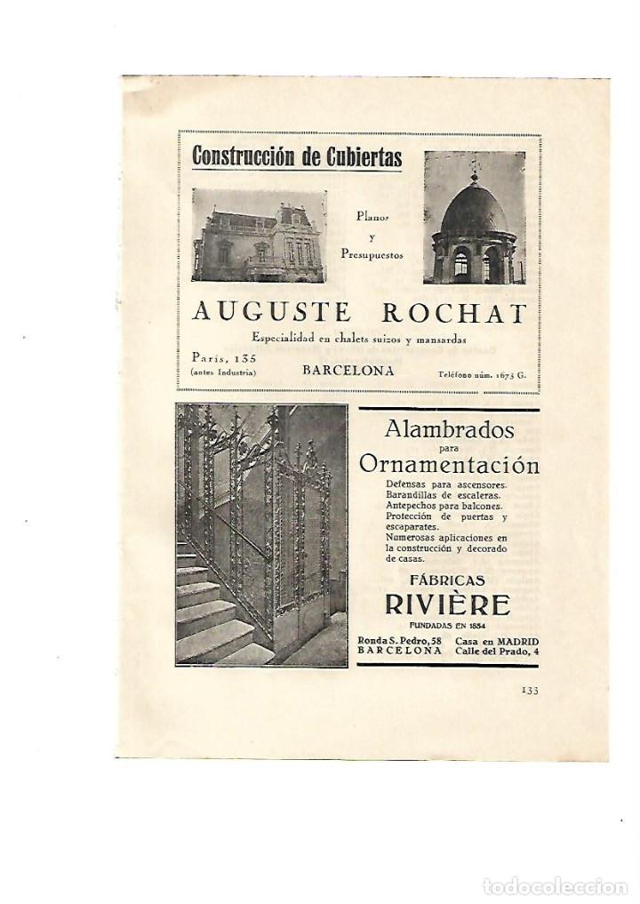 Collectionnisme: A&Ntilde;O 1928 PUBLICIDAD AUGUSTE ROCHAT CUBIERTAS FABRICAS RIVIERE ALAMBRADOS PARA ORNAMENTACION
