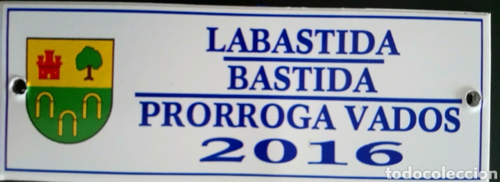 Coleccionismo: CHAPA DE VADO LABASTIDA - Foto 1
