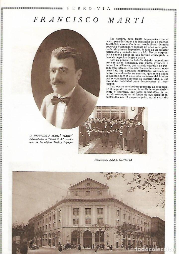 Collectionnisme: A&Ntilde;O 1926 RECORTE PRENSA TEATRO SALA ESPECTACULOS EL OLYMPIA TIVOLI FRANCISCO MARTI LABOR ARTISTICA