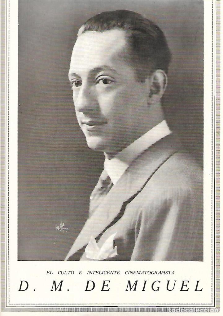 Collectionnisme: A&Ntilde;O 1926 RECORTE PRENSA CINE ENTREVISTA A DON MIGUEL DE MIGUEL CINEMATOGRAFISTA