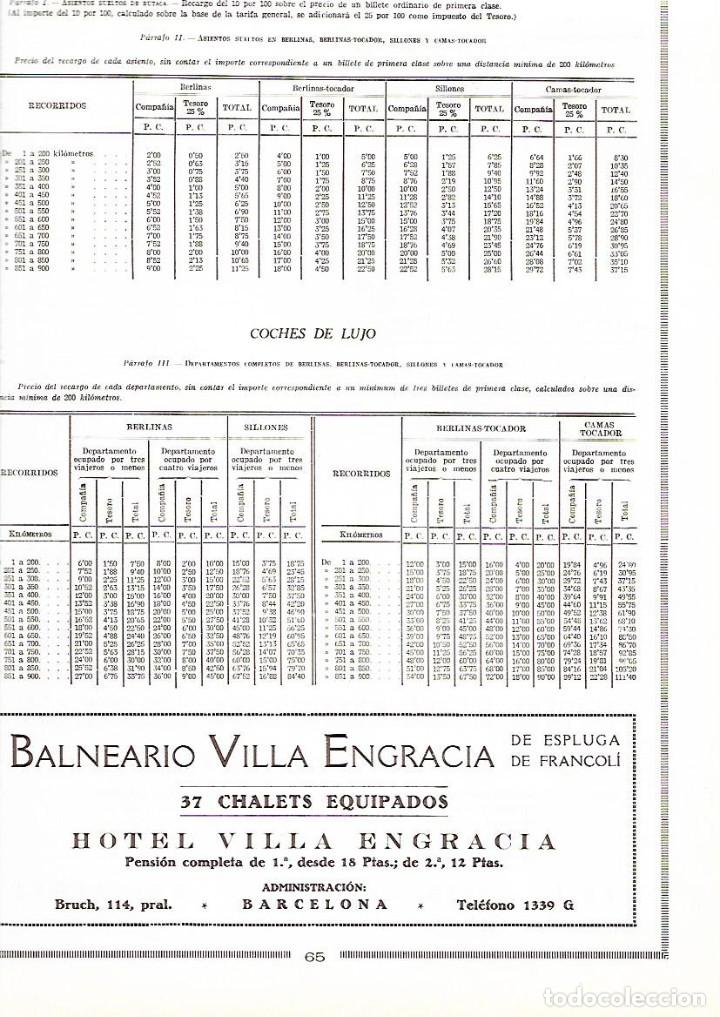 Collectionnisme: A&Ntilde;O 1926 PUBLICIDAD BALNEARIO VILLA ENGRACIA ESPLUGA DE FRANCOLI HOTEL BCNA NOUVEL HOTEL RESTAURANT