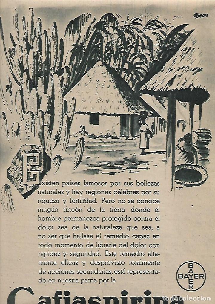 Collectionnisme: A&Ntilde;O 1947 RECORTE PRENSA PUBLICIDAD CAFIASPIRINA BAYER PRODUCTOS FARMACEUTICOS