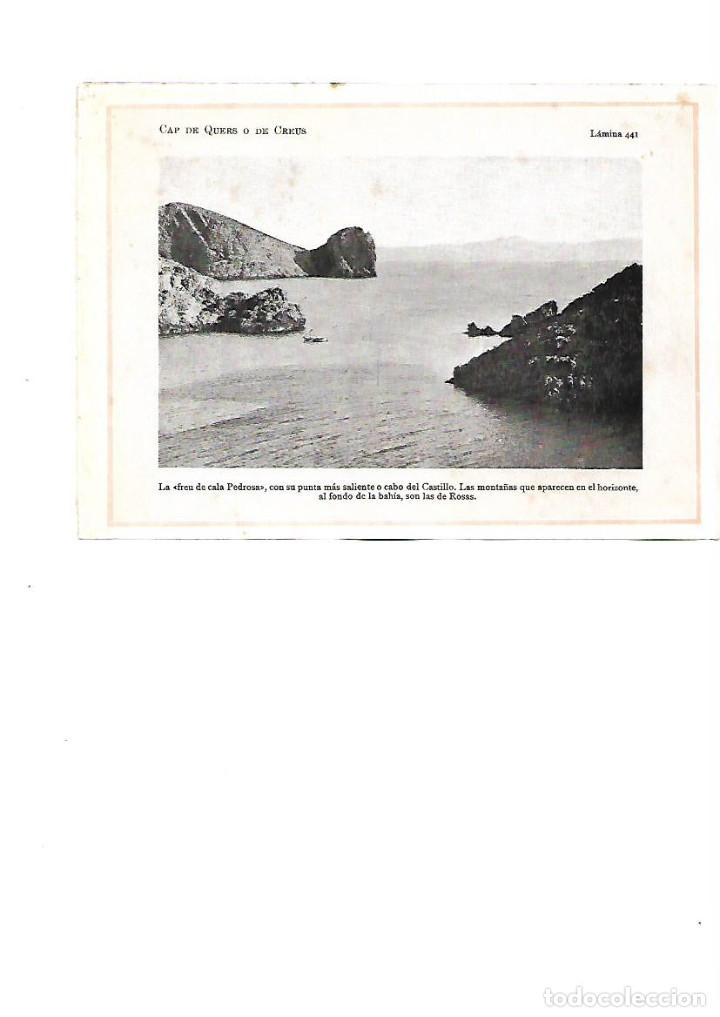 Collectionnisme: A&Ntilde;O 1922 RECORTE PRENSA FOTOGRAFIA CAP DE CREUS LA FREU DE CALA PEDROSA LAMINA TIPO POSTAL
