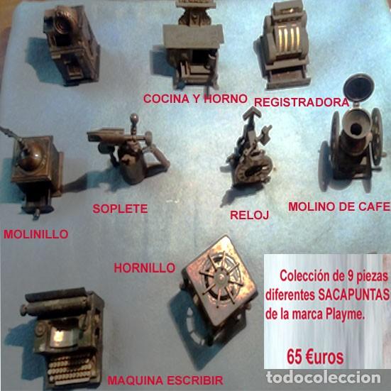Coleccionismo: COLECCION DE 8 SACAPUNTAS DIFERENTES EN MINIATURAS. MARCA PLAYME.España. - Foto 2 - 135573582