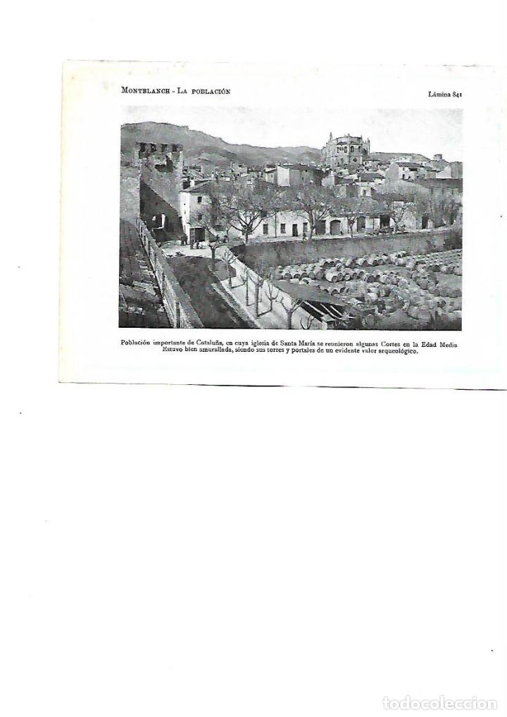 Collectionnisme: A&Ntilde;O 1922 RECORTE PRENSA FOTOGRAFIA MONTBLANC TARRAGONA MURALLA MEDIEVAL LAMINA TIPO POSTAL