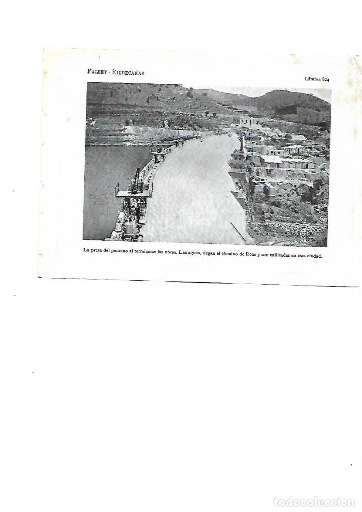 Coleccionismo: A&Ntilde;O 1922 RECORTE PRENSA FOTOGRAFIA RIUDECANYES RIUDECA&Ntilde;AS PRESA PANTANO LAMINA TIPO POSTAL