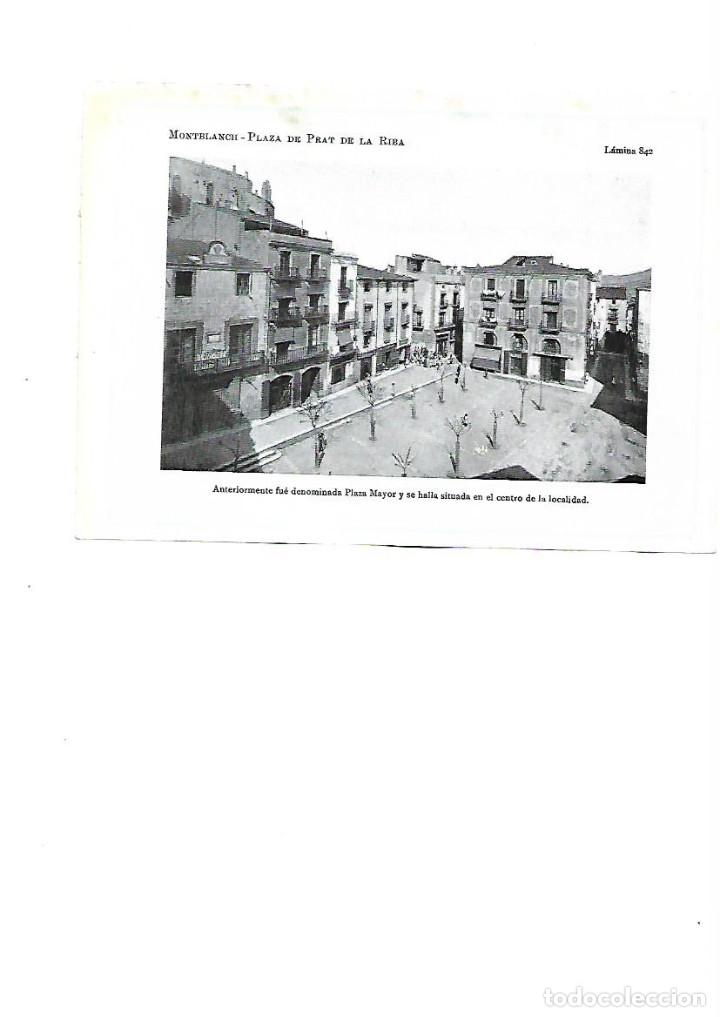 Coleccionismo: A&Ntilde;O 1922 RECORTE PRENSA FOTOGRAFIA MONTBLANC PLAZA MAYOR PRAT DE LA RIBA LAMINA TIPO POSTAL