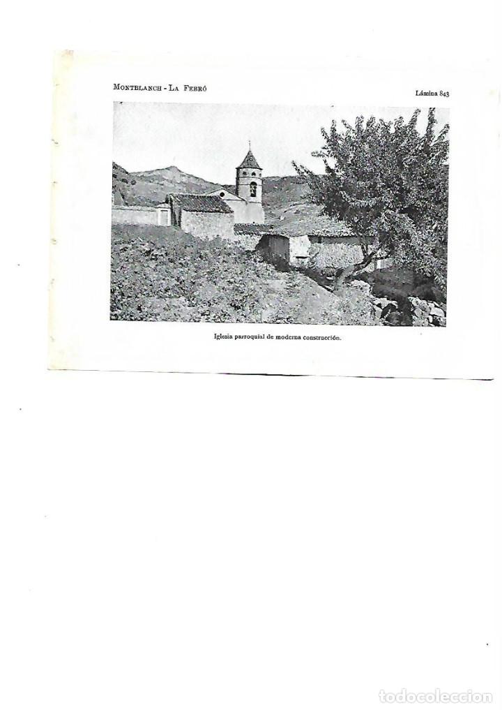 Coleccionismo: A&Ntilde;O 1922 RECORTE PRENSA FOTOGRAFIA LA FEBRO BAIX CAMP IGLESIA PARROQUIAL LAMINA TIPO POSTAL TARRAGON