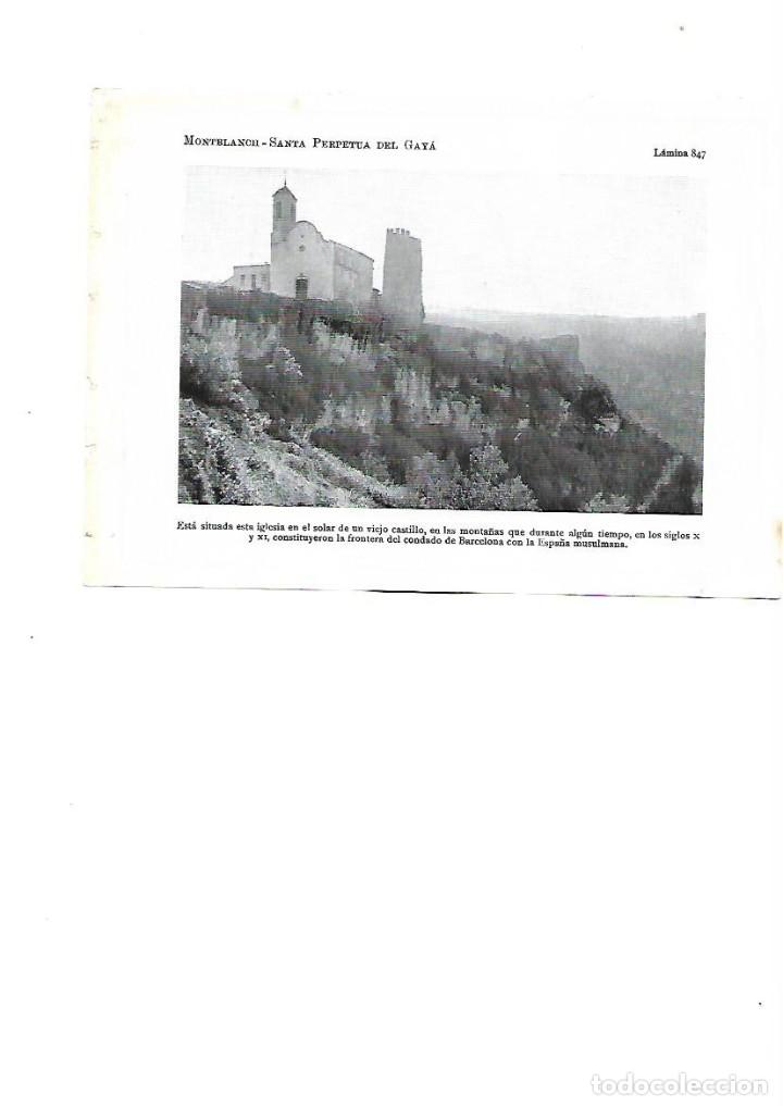 Collectionnisme: A&Ntilde;O 1922 RECORTE PRENSA FOTOGRAFIA SANTA PERPETUA DE GAIA IGLESIA CASTILLO PONTIS CONCA DE BARBERA
