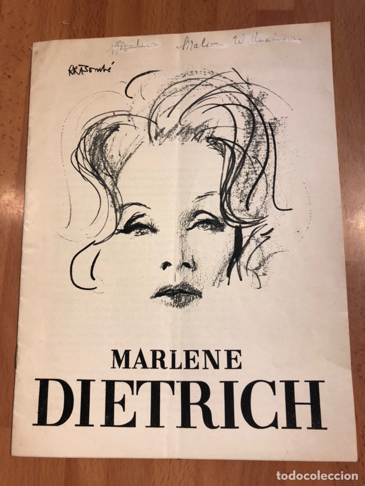 Coleccionismo: Programa teatro Queen,s Londres Marlene Dietrich orquesta Burt Bacharach