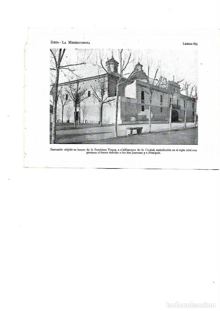 Coleccionismo: A&Ntilde;O 1922 RECORTE PRENSA FOTOGRAFIA REUS LA MISERICORDIA SANTUARIO LAMINA TIPO POSTAL