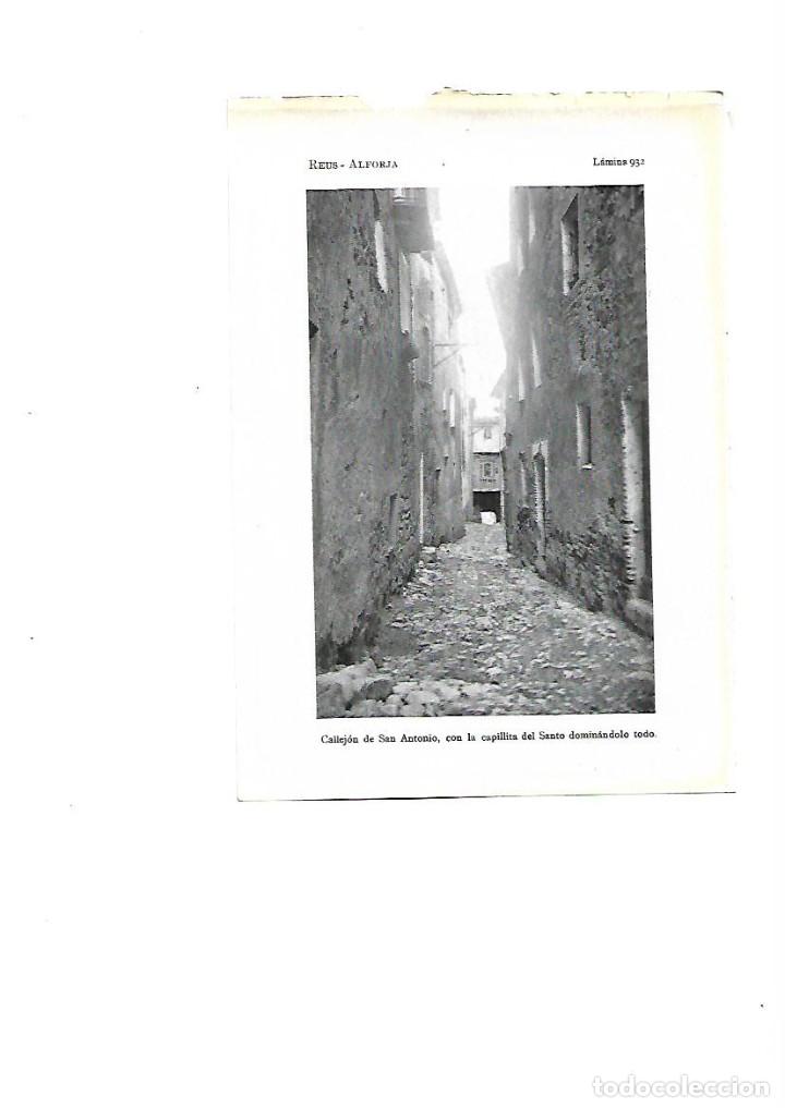 Colecionismo: A&Ntilde;O 1922 RECORTE PRENSA FOTOGRAFIA ALFORJA CALLEJON SAN ANTONIO CAPILLA CAPELLA LAMINA TIPO POSTAL