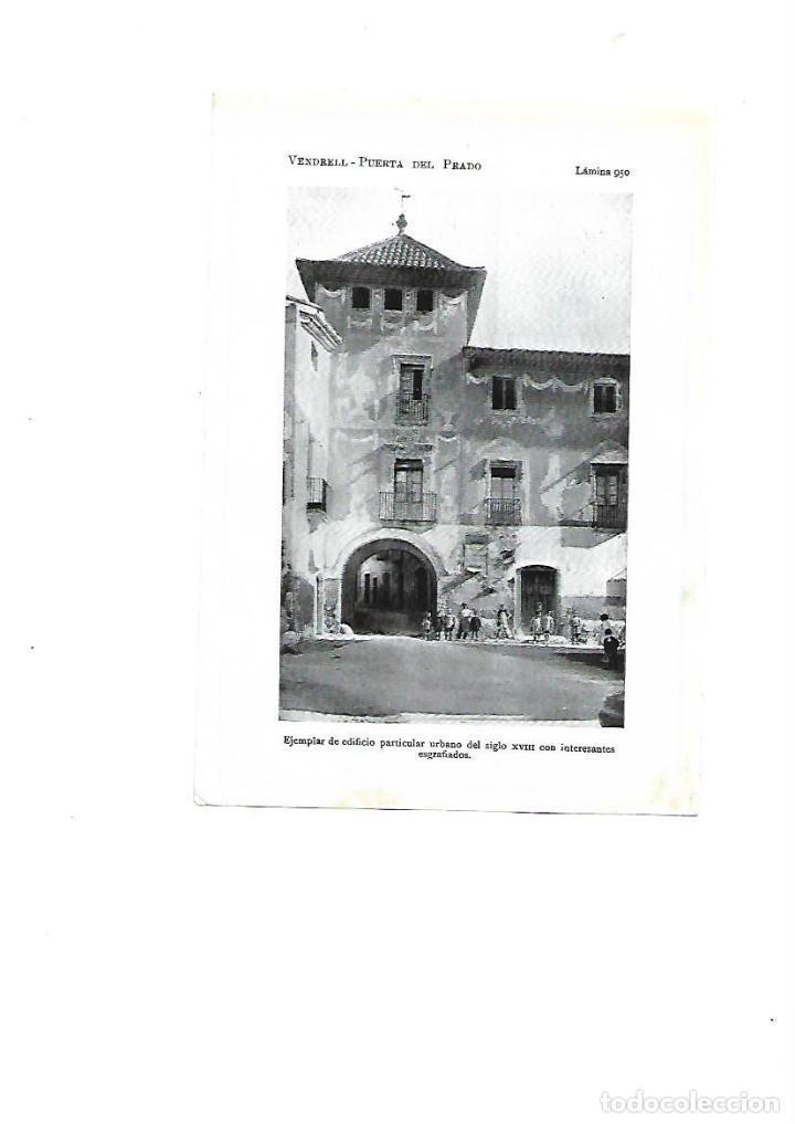 Colecionismo: A&Ntilde;O 1922 RECORTE PRENSA EL VENDRELL PUERTA DEL PRADO EDIFICIO ESGRAFIADO LAMINA TIPO POSTAL