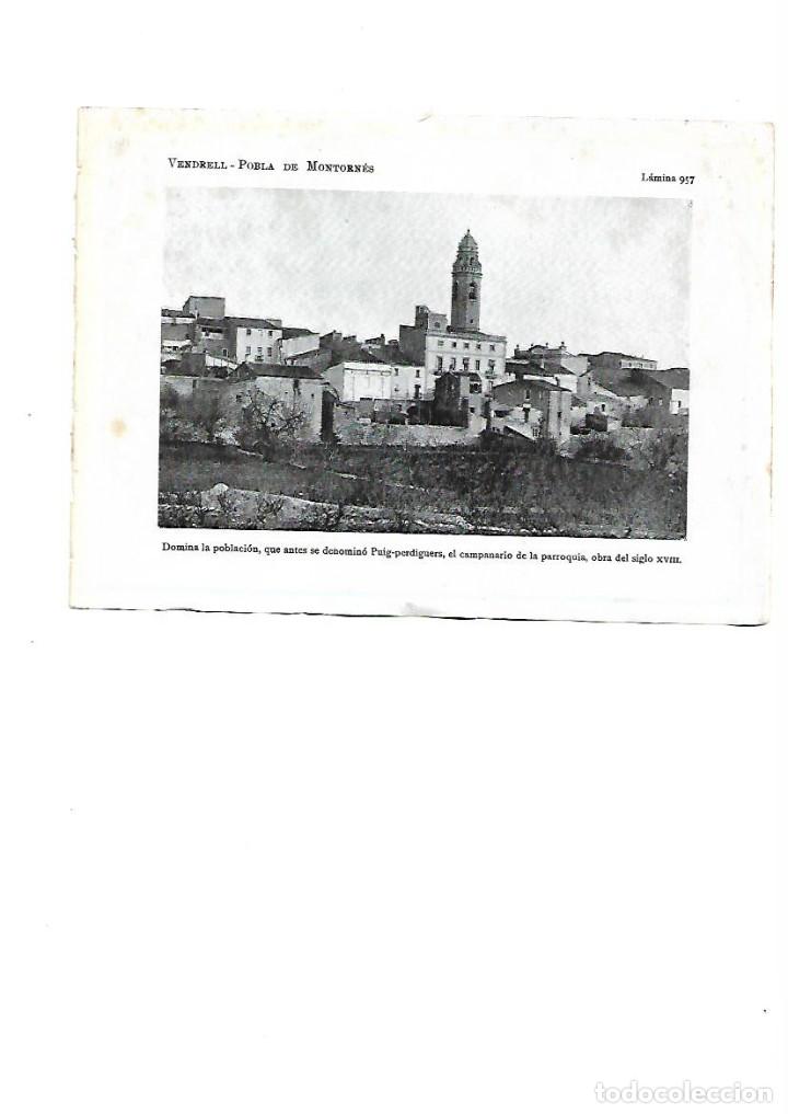 Collectionnisme: A&Ntilde;O 1922 RECORTE PRENSA FOTOGRAFIA LA POBLA DE MONTORNES LAMINA TIPO POSTAL