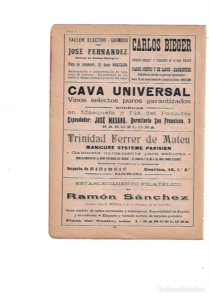 Coleccionismo: A&Ntilde;O 1910 PUBLICIDAD CAVA UNIVERSAL JOSE MASANA TRINIDAD FERRER DE MATEU MANICURA CARLOS BIEGER