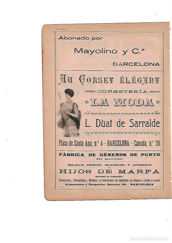 Collectionnisme: A&Ntilde;O 1910 PUBLICIDAD CORSETERIA LA MODA DUAT DE SARRALDE HIJOS DE MARFA FABRICA GENEROS PUNTO
