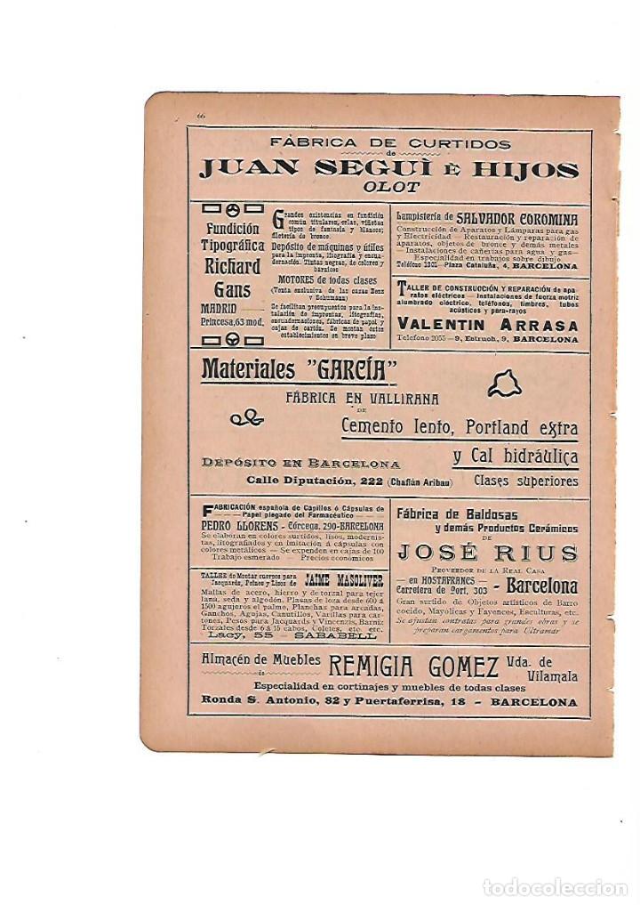 Collectionnisme: A&Ntilde;O 1910 PUBLICIDAD CURTIDOS JUAN SEGUI OLOT MUEBLES REMIGIA GOME MATERIALES GARCIA VALLIRANA