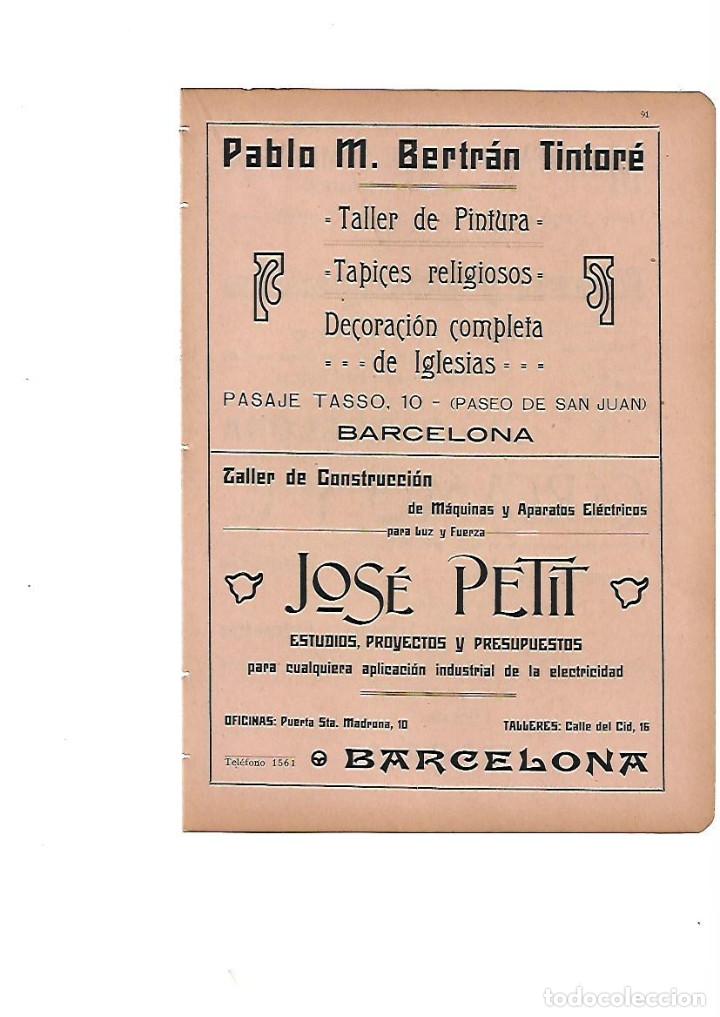 Coleccionismo: A&Ntilde;O 1910 PUBLICIDAD PABLO BERTRAN TINTORE PINTURA DECORACION IGLESIAS JOSE PETIT CONSTRUCCION TALLER