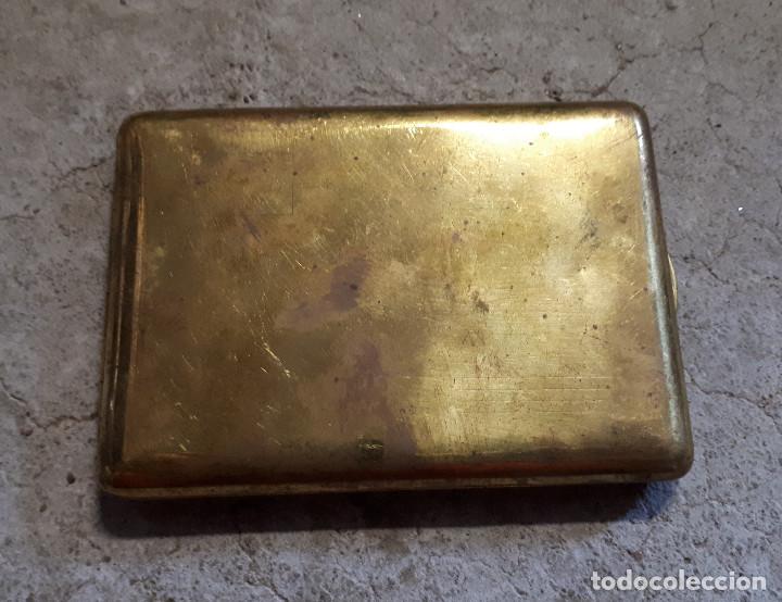Coleccionismo: Pitillera de lat&oacute;n de la guerra civil - Foto 1