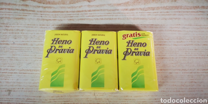 Coleccionismo: Heno de Pravia 3 jab&oacute;nes sin abrir