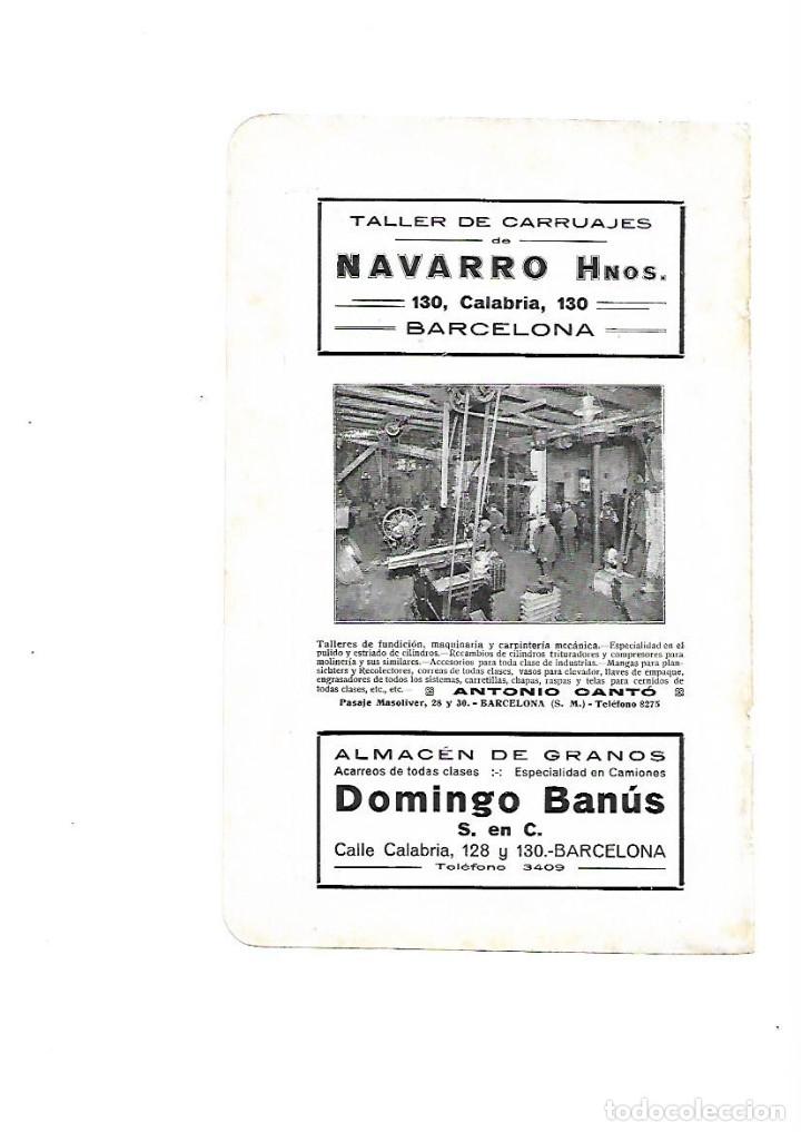 Coleccionismo: A&Ntilde;O 1910 PUBLICIDAD TALLER CARRUAJES NAVARRO FUNDICION ANTONIO CANTO GRANOS DOMINGO BANUS