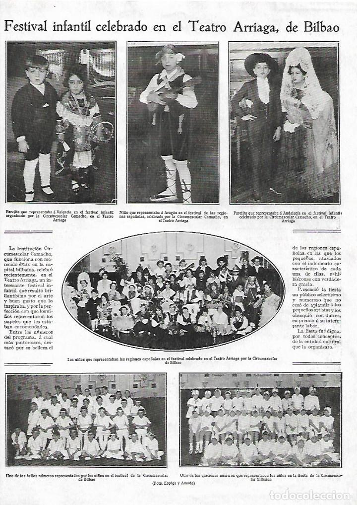 Collectionnisme: A&Ntilde;O 1928 RECORTE PRENSA FESTIVAL INFANTIL EN EL TEATRO ARRIAGA BILBAO