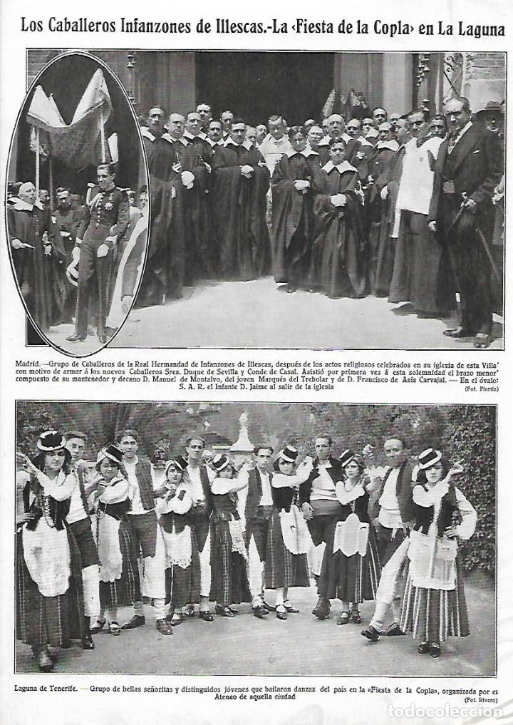 Collectionnisme: A&Ntilde;O 1927 RECORTE PRENSA LA LAGUNA TENERIFE FIESTA DE LA COPLA DANZAS TRAJES TIPICOS