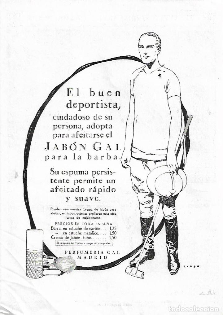 Collectionnisme: A&Ntilde;O 1927 RECORTE PRENSA PUBLICIDAD JABON GAL PARA LA BARBA PERFUMERIA GAL MADRID