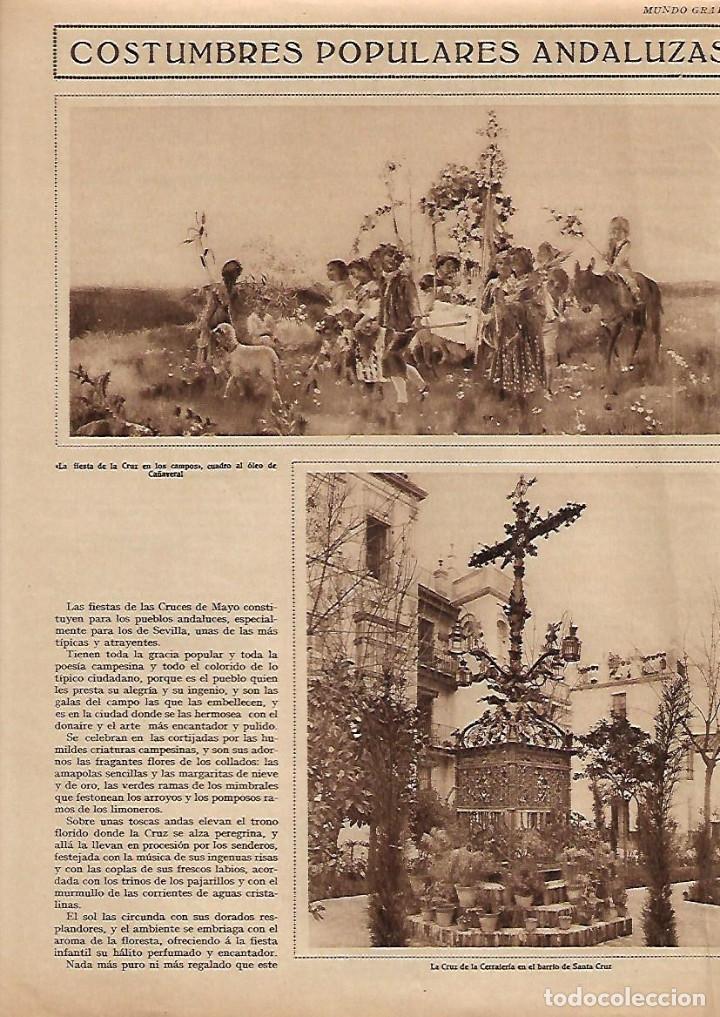 Colecionismo: A&Ntilde;O 1928 RECORTE PRENSA ANDALUCIA FIESTAS CRUZ DE MAYO PINTURA OLEO TURINA CA&Ntilde;AVERAL RICO CEJUDO