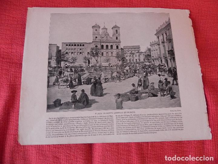 Sammelleidenschaft Papier: -PLAZA DE SANTO DOMINGO EN MURCIA- ANTIGUA L&Aacute;MINA A&Ntilde;O 1898 @