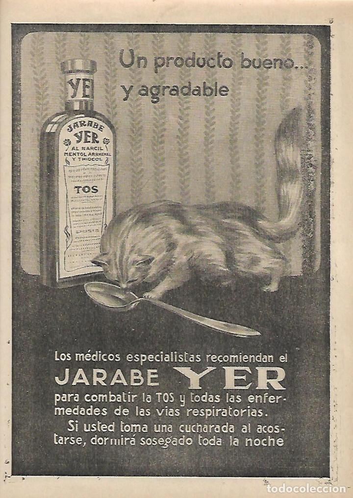 Collezionismo: A&Ntilde;O 1923 RECORTE PRENSA PUBLICIDAD JARABE YER TOS