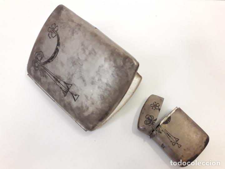 Coleccionismo: Pitillera y funda de mechero modernista. - Foto 5
