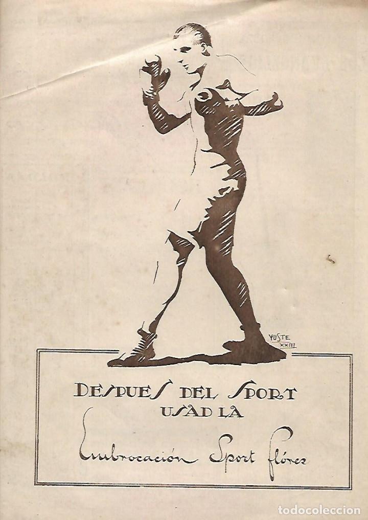 Collecting paper: A&Ntilde;O 1923 RECORTE PRENSA PUBLICIDAD EMBROCACION SPORT FLOREZ