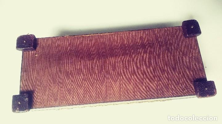 Coleccionismo: CAJA CIGARRERA DE MADERA FORRADA - Foto 14