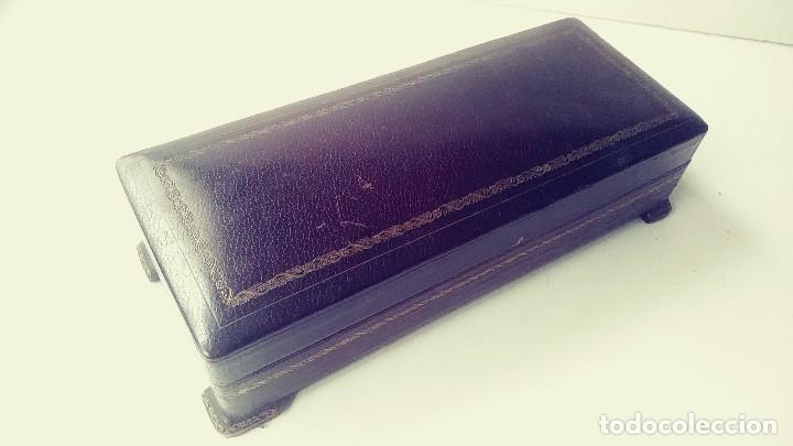 Coleccionismo: CAJA CIGARRERA DE MADERA FORRADA - Foto 16