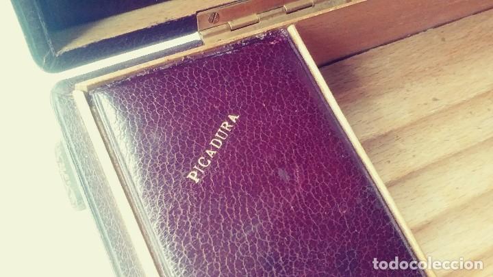 Coleccionismo: CAJA CIGARRERA DE MADERA FORRADA - Foto 23