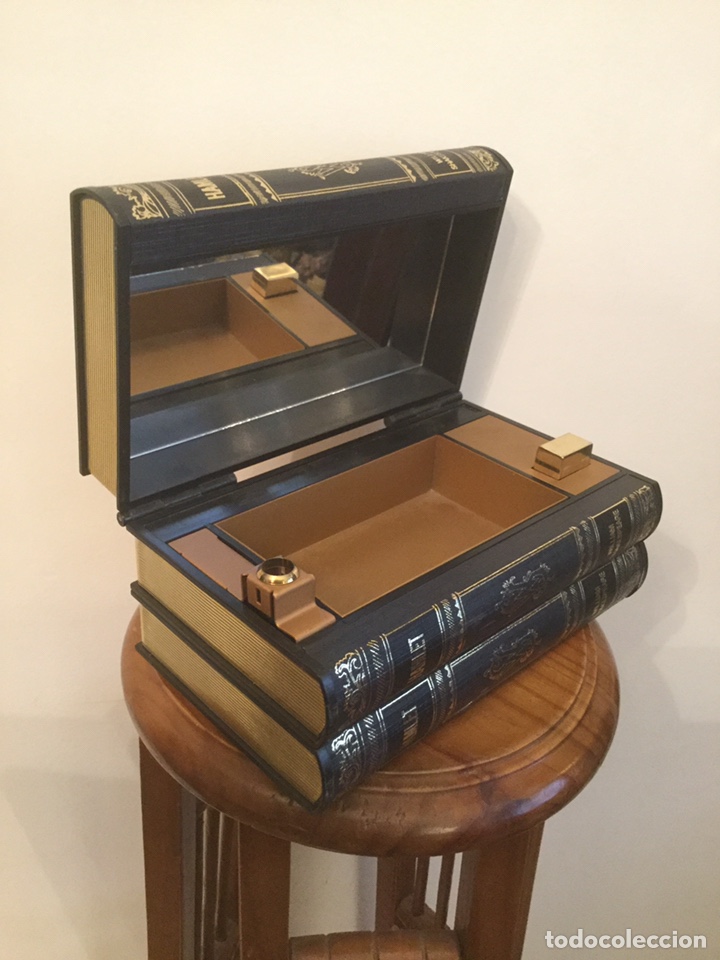 Coleccionismo: CURIOSA CAJA PARA TABACO CON MECHERO, FORMA DE LIBROS HAMLET - Foto 8