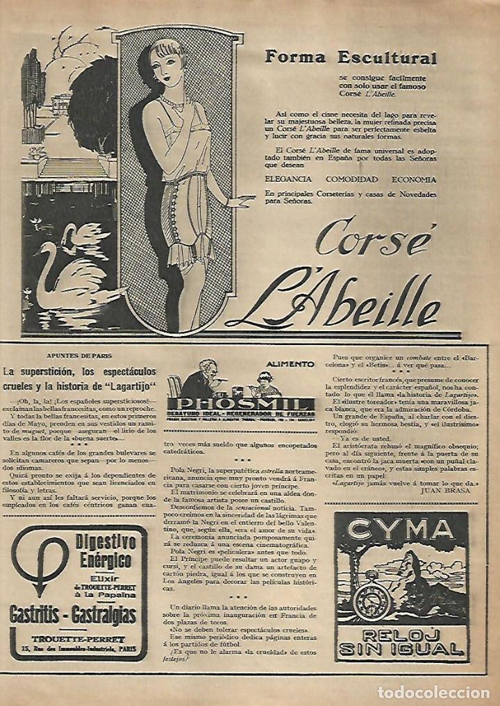 Sammelleidenschaft Papier: A&Ntilde;O 1927 RECORTE PRENSA PUBLICIDAD CORSE L&Agrave;BEILLE ABEILLE