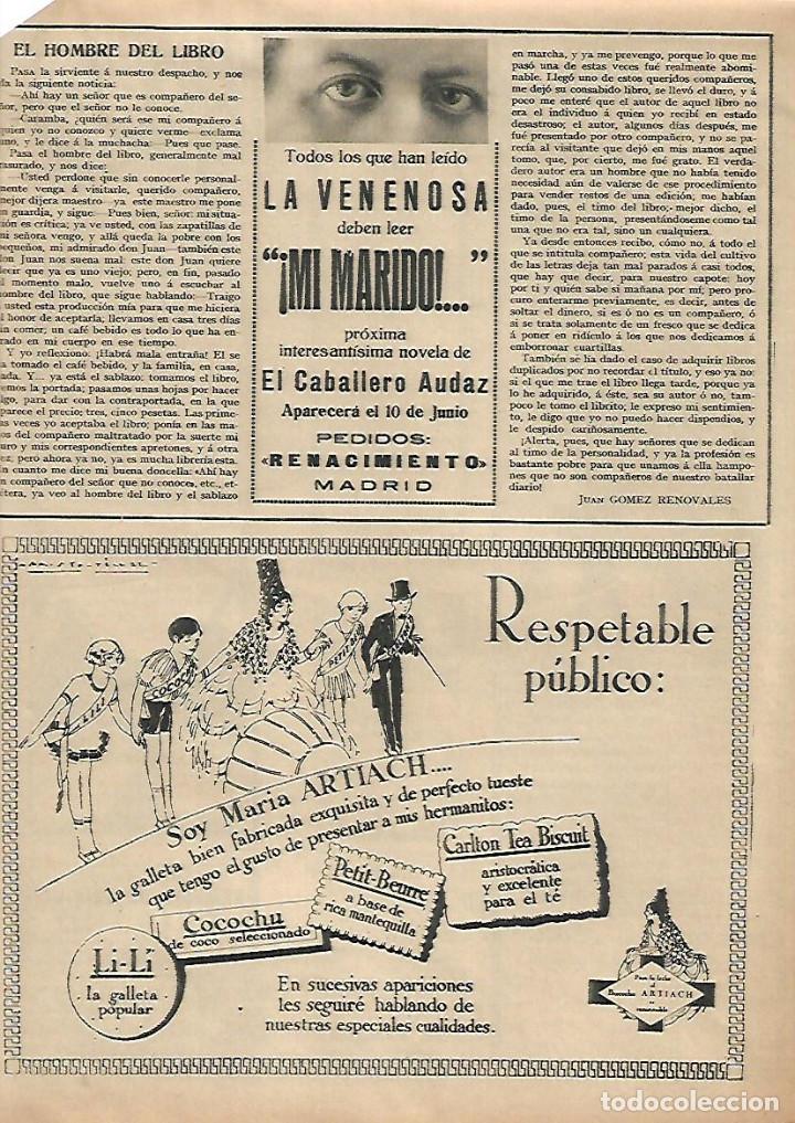 Collectionnisme: A&Ntilde;O 1927 RECORTE PRENSA PUBLICIDAD GALLETAS MARIA ARTIACH