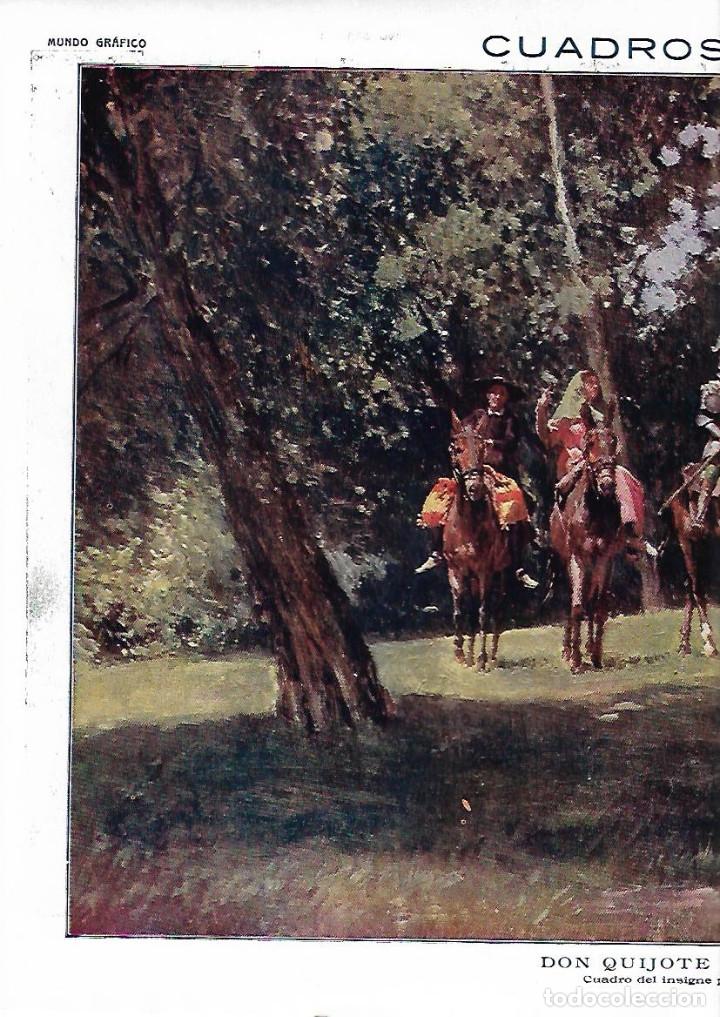 Coleccionismo: A&Ntilde;O 1914 FOTOGRAFIA REPRODUCCION PINTURA JOSE MORENO CARBONERO DON QUIJOTE EN SIERRA MORENA